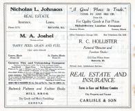 Nicholas L. Johnson, Nichol Brown Lumber Co., M. A. Joshel, R. C. Hollister, Hill Bros., Kane County 1928c